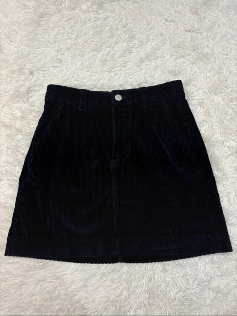 Everlane navy corduroy mini skirt size 2
